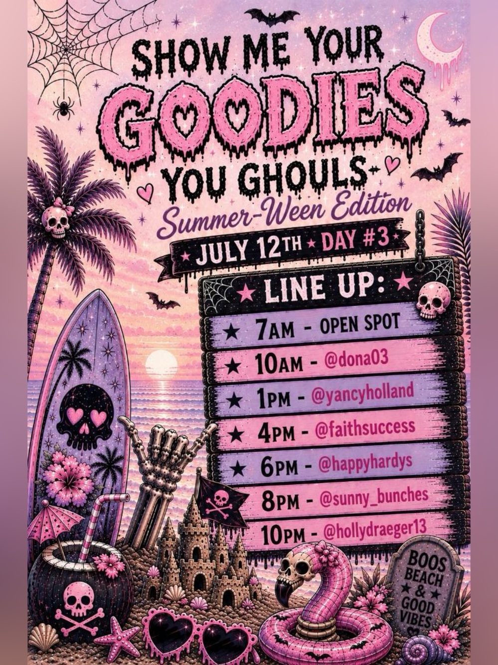 @yancyholland IS LIVE! SHOW ME YOUR GOODIES SUMMER-WEEN SHOW!